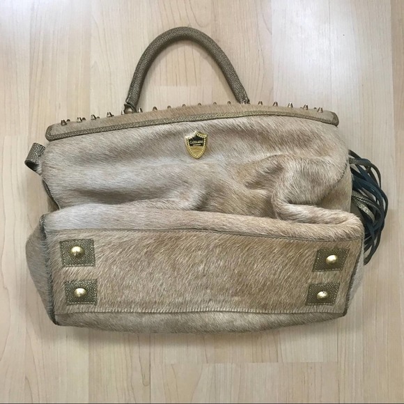 Cassandra Los Angeles Cowhide Studded Handbag - Picture 3 of 6